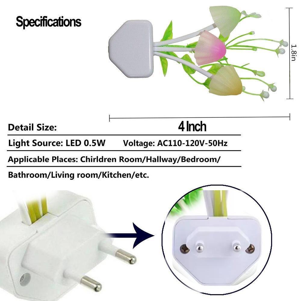 0206 Night Lamps White Flower Pot Color Changing Light & Mushrooms Light Sensor LED Decorative Night Lamp Night Lamp - SkyShopy 0206 Night Lamps White Flower Pot Color Changing Light & Mushrooms Light Sensor LED Decorative Night Lamp Night Lamp - SkyShopy